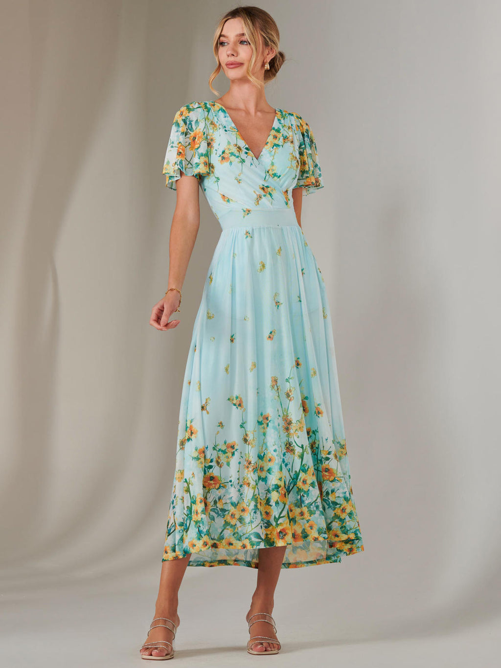 Ami Maxi Dress - Blue Floral