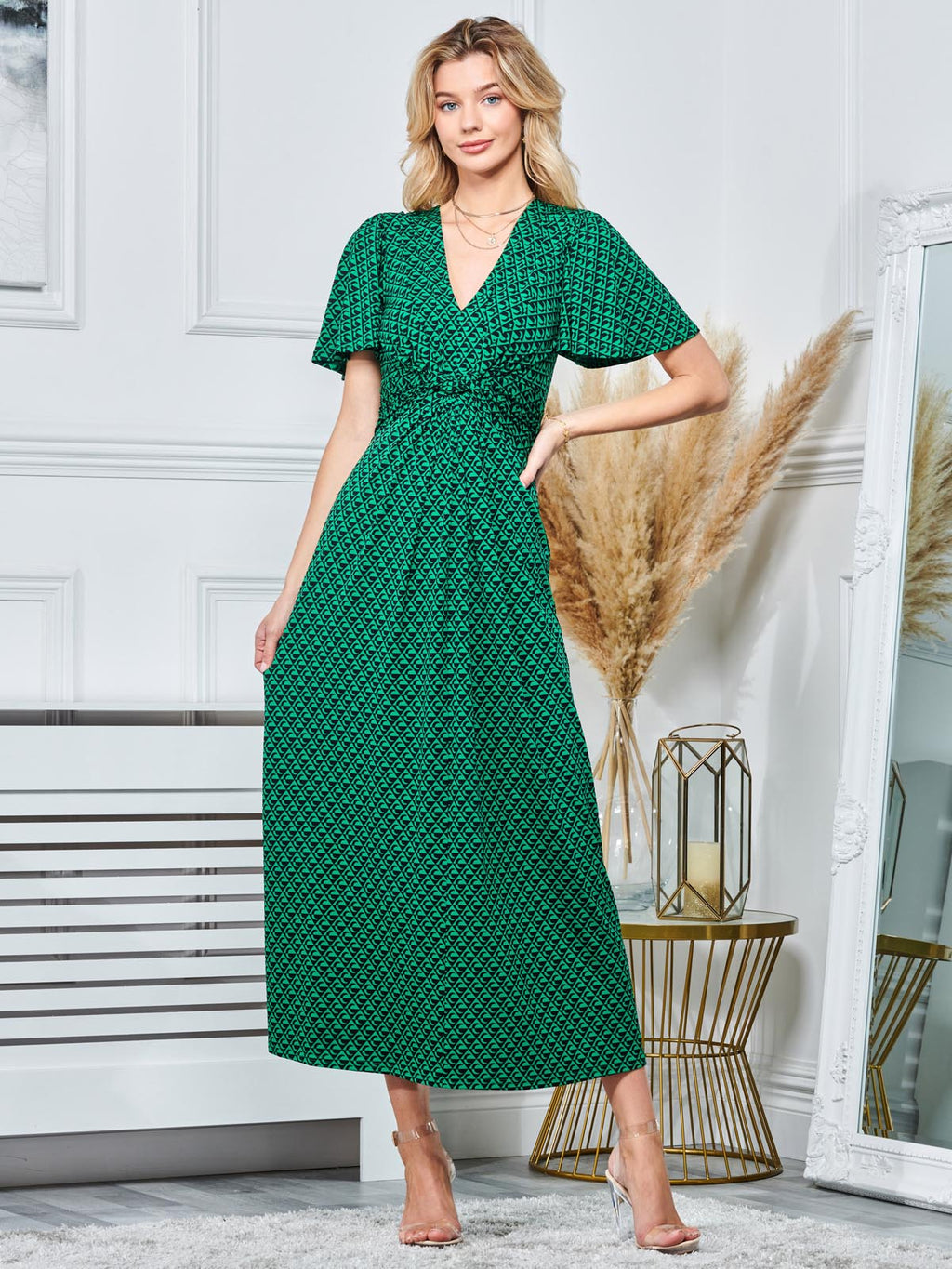 knee length dresses for ladies Ella Rafaella Plus Size Ponte Knit Twist Front Sleeveless Midi Dress - Ruby main image 0