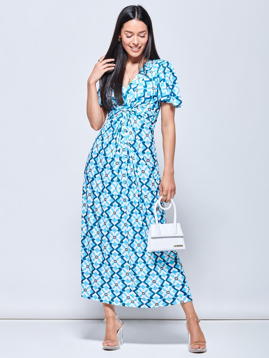 Jose Twist Shirt Dress - Blue main image 1