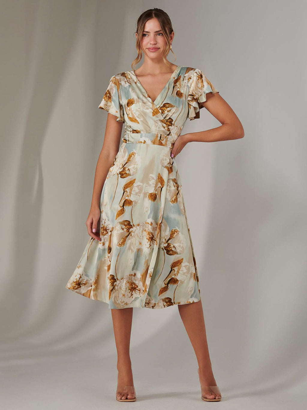 Wrap Front Midi Dress, Mint Green – Jolie Moi Retail