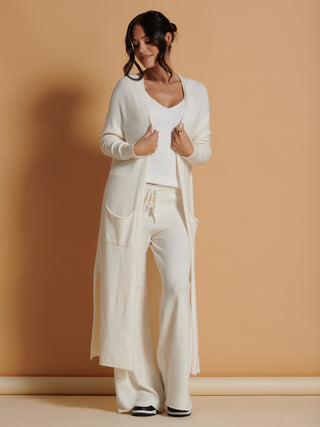Made In Italy Soft Knit Longline Maxi Cardigan, Calce