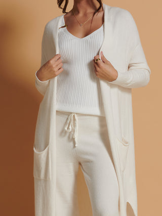 Made In Italy Soft Knit Longline Maxi Cardigan, Calce