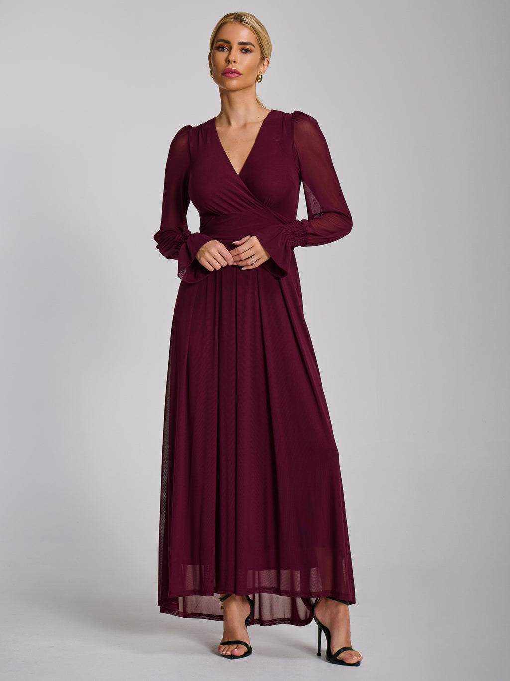 Love A Little Mesh Maxi Dress Purple