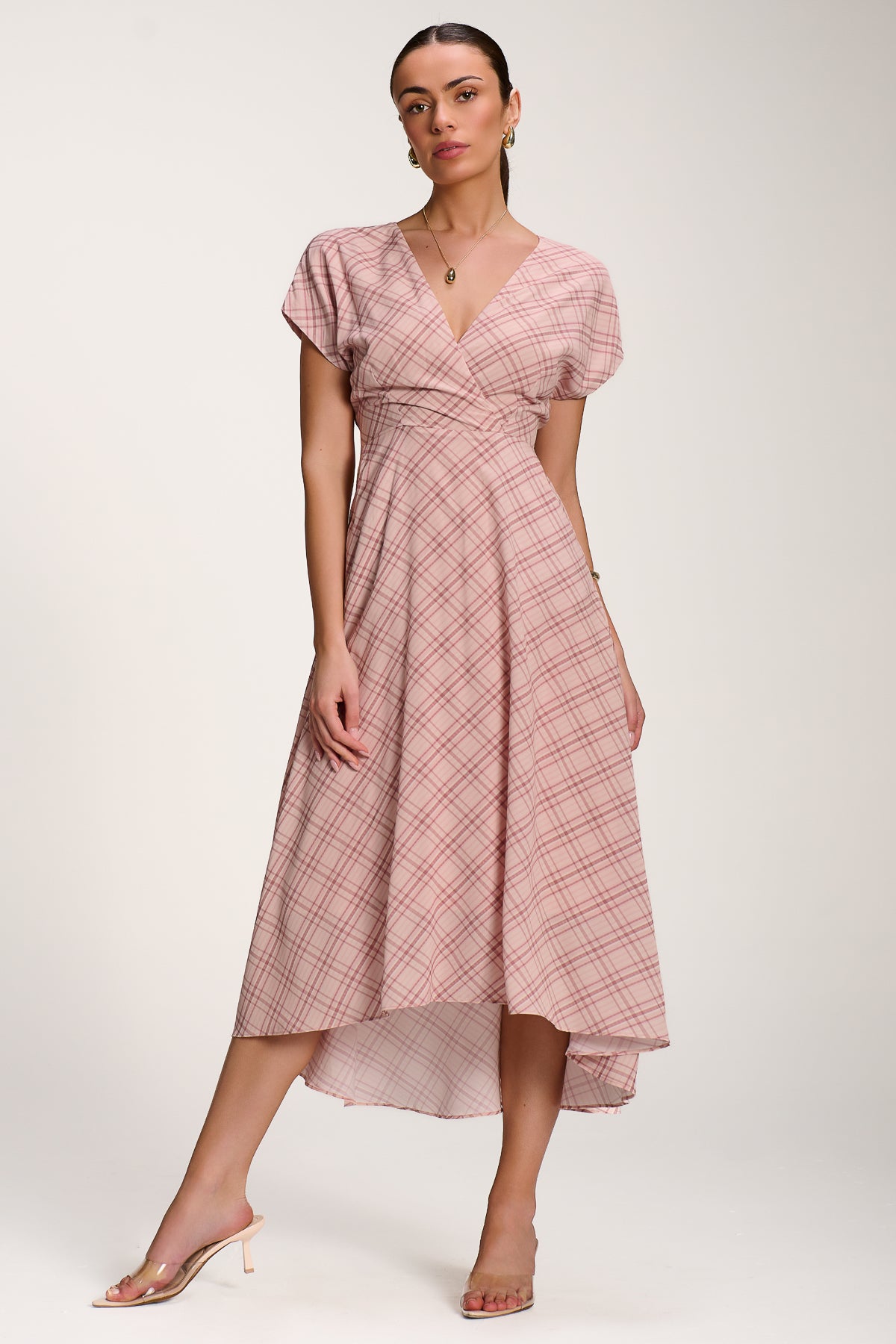 Check Print Maxi Dress, Pink Check – Jolie Moi Retail