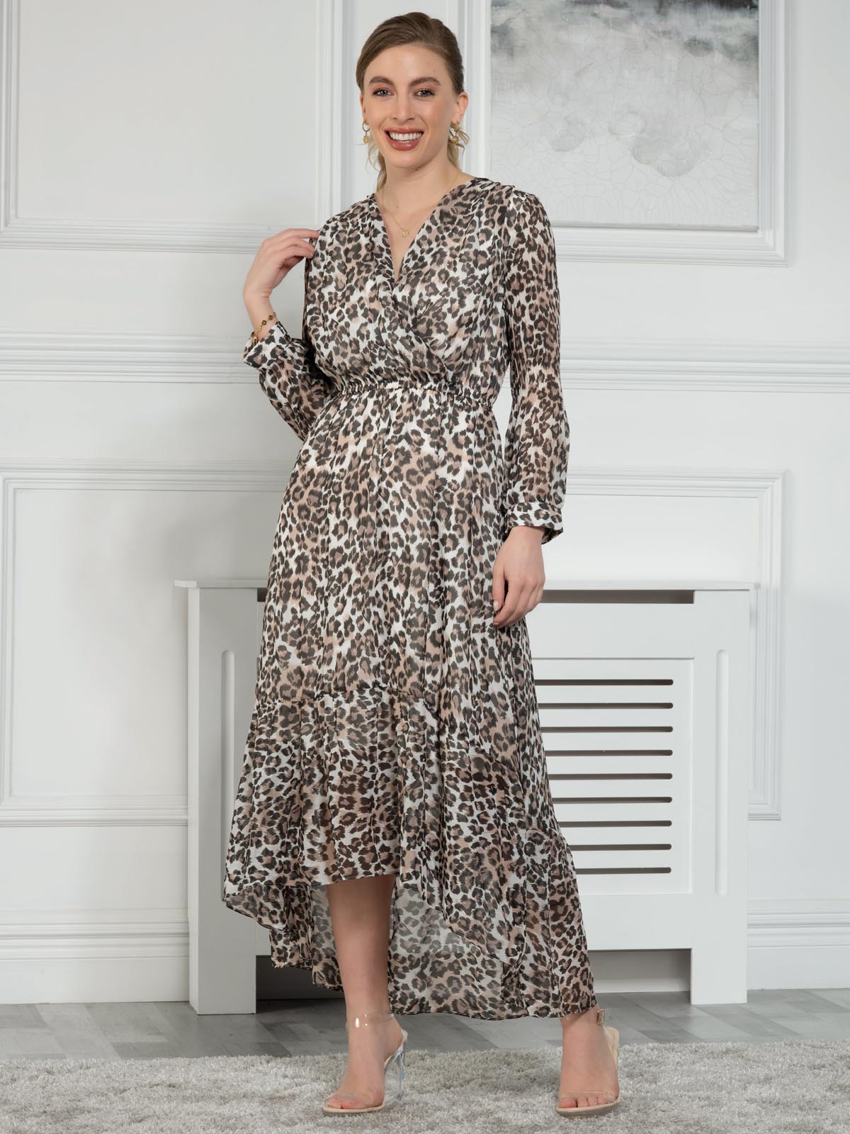 Lipsy leopard 2024 print wrap dress