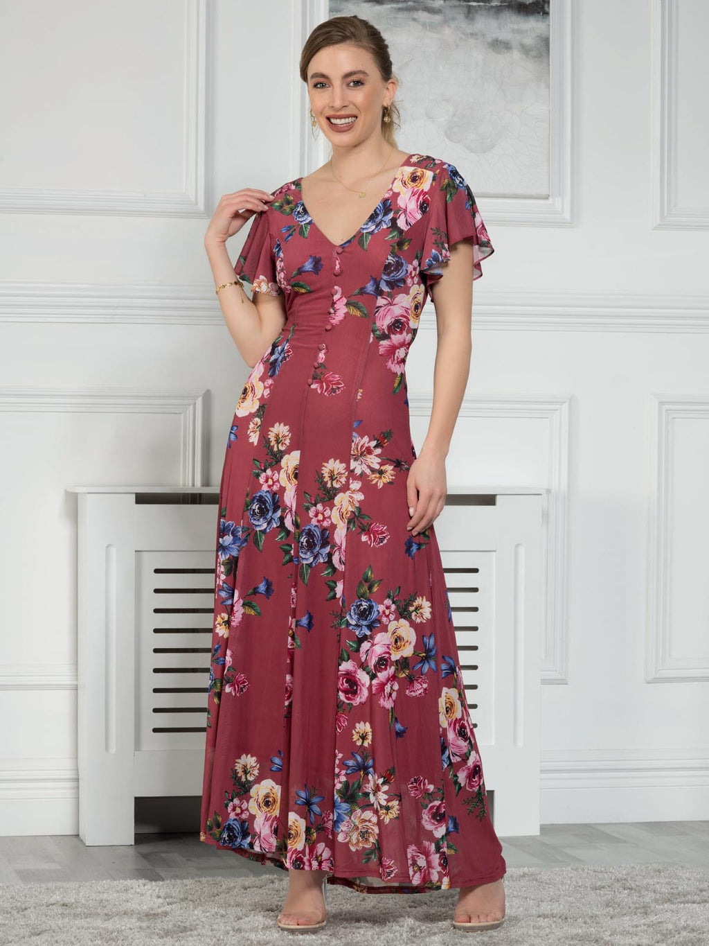 Rust lace maxi dress Clearance