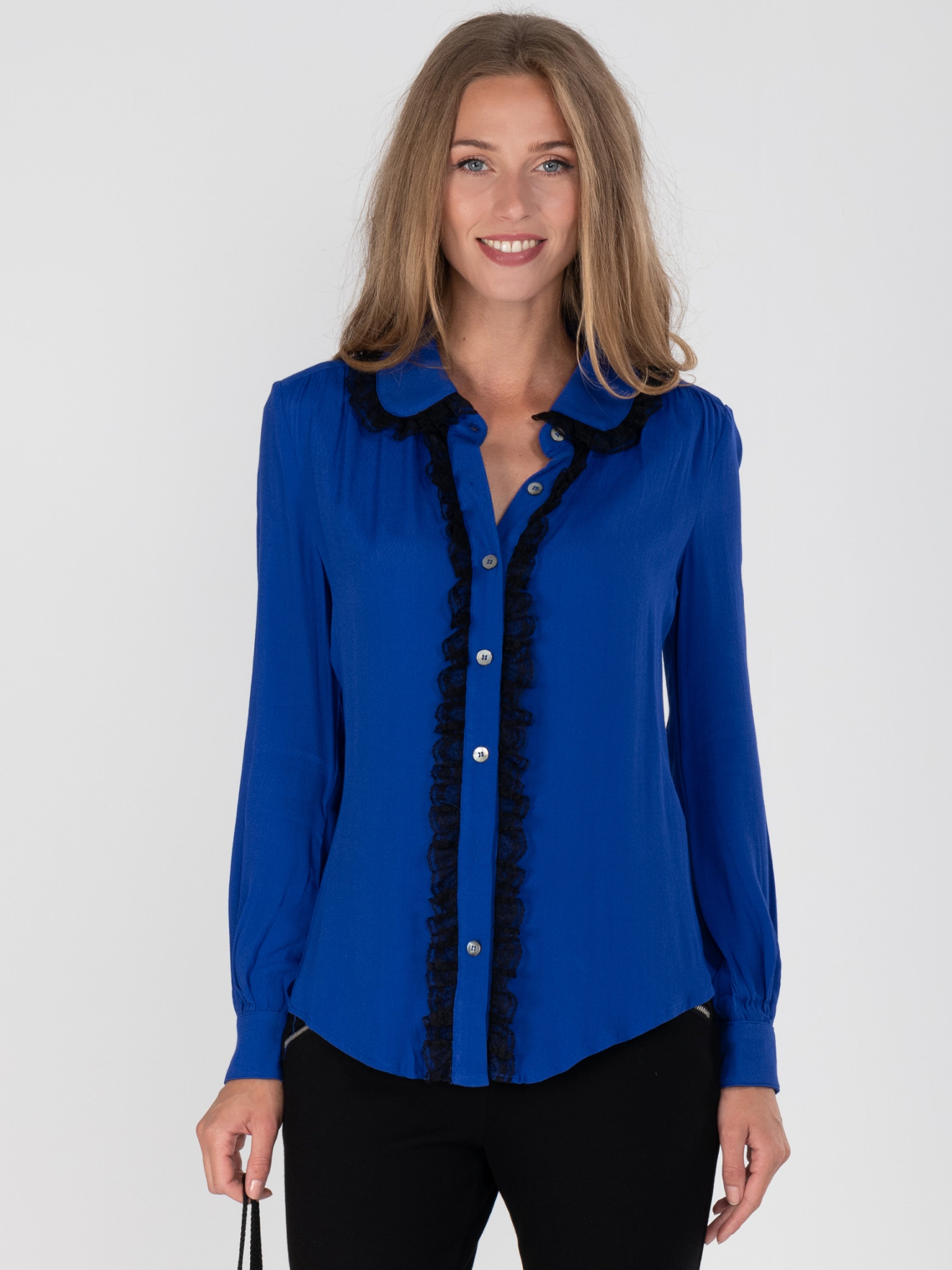 Royal blue sale dressy blouse