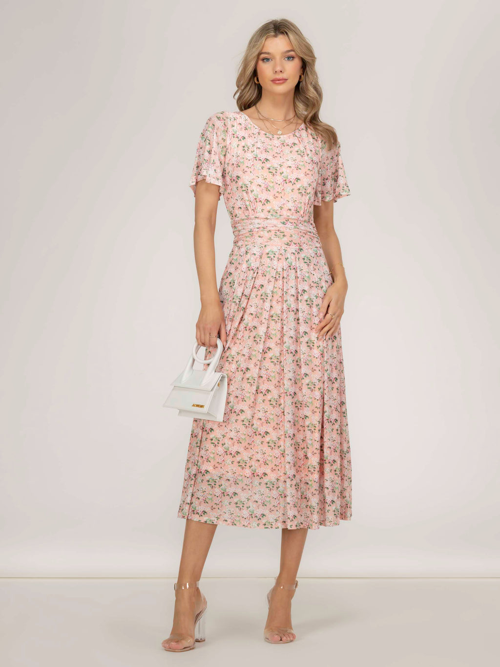 Genevra Midi Dress - Soft Peach