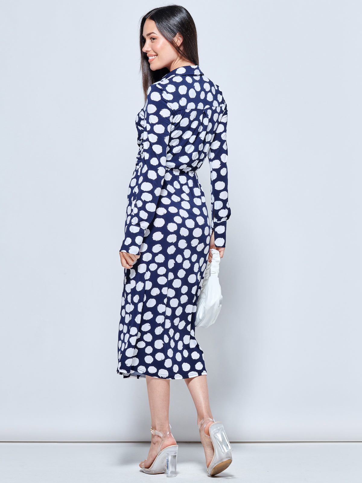 Polka dot jersey dress online