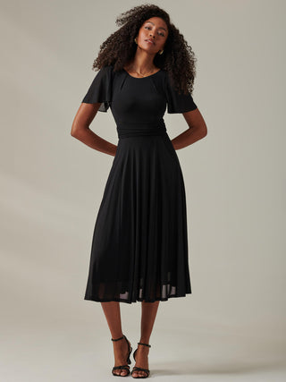 plain black dress Ayla Plain Mesh Maxi Dress, Black – Jolie Moi Retail