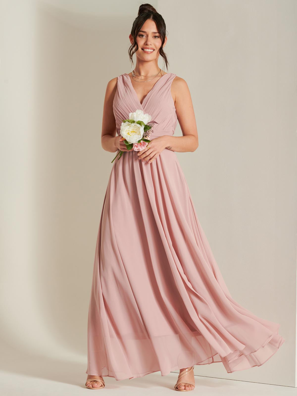 Mauve pink hot sale maxi dress