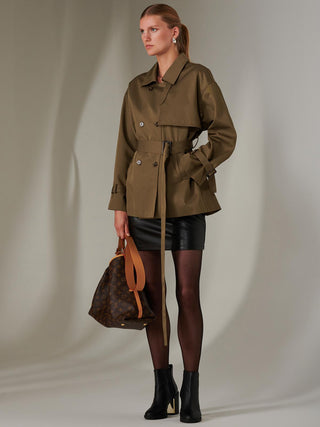 Short Trench Coat, Khaki