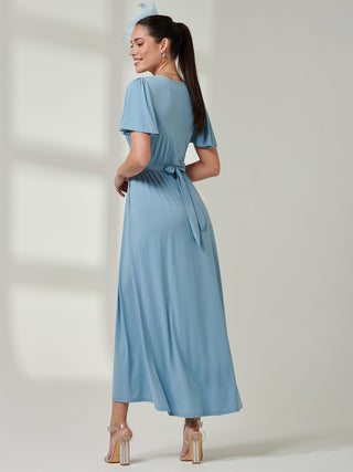 Angel Sleeve Super-Smooth Jersey Maxi Dress, Blue Jolie Moi Retail Angel Sleeve Super-Smooth Jersey Maxi Dress, Blue Jolie Moi Retail