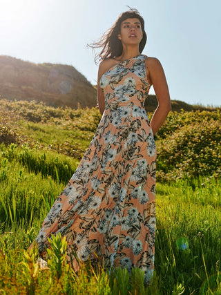 one shoulder floral maxi dress One Shoulder Maxi Jersey Dress, Floral Multi – Jolie Moi Retail
