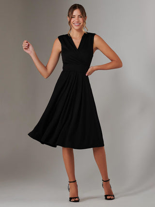 Plain Sleeveless Midi Dress, Black – Jolie Moi Retail