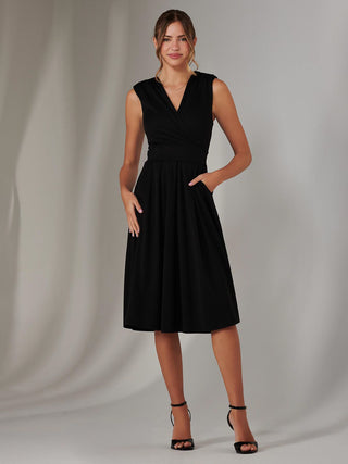 black plain dress Plain Sleeveless Midi Dress, Black – Jolie Moi Retail