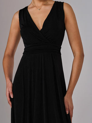 Ella Wrap Bodice Jersey Maxi Dress, Black Jolie Moi Retail Ella Wrap Bodice Jersey Maxi Dress, Black Jolie Moi Retail