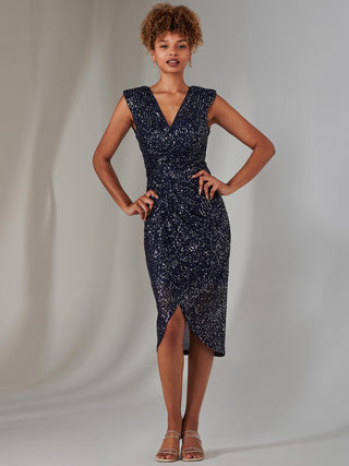 navy sequin bodycon dress Layney Sequin Mini Dress Navy