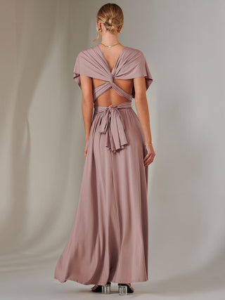 Halter Neck Maxi Bridesmaid Dress, Dusty Pink Jolie Moi Retail Halter Neck Maxi Bridesmaid Dress, Dusty Pink Jolie Moi Retail