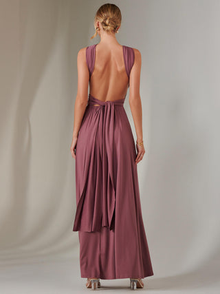 Halter Neck Maxi Bridesmaid Dress, Mauve Jolie Moi Retail Halter Neck Maxi Bridesmaid Dress, Mauve Jolie Moi Retail