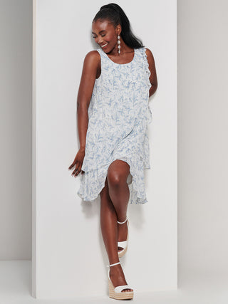 white chiffon swing dress MIUSOL Elegant V-Neck Floral Lace Pleated Hem Chiffon Swing Dress, Suitable For Wedding Guest, Prom, Vacation, Graduation White Summer