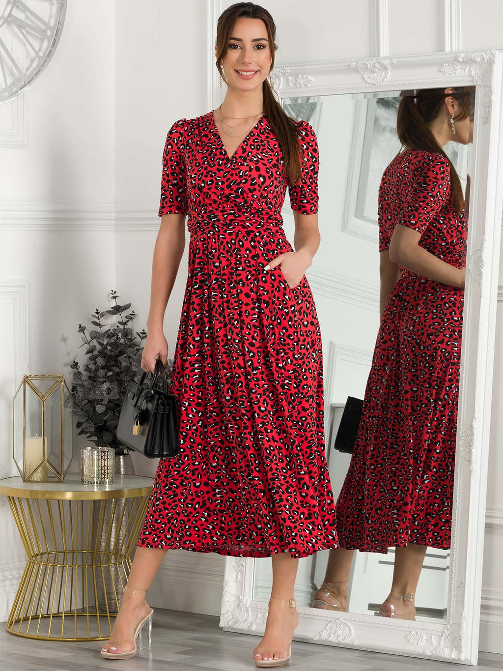 Jolie Moi Selene Printed Maxi Dress, Red – Jolie Moi Retail