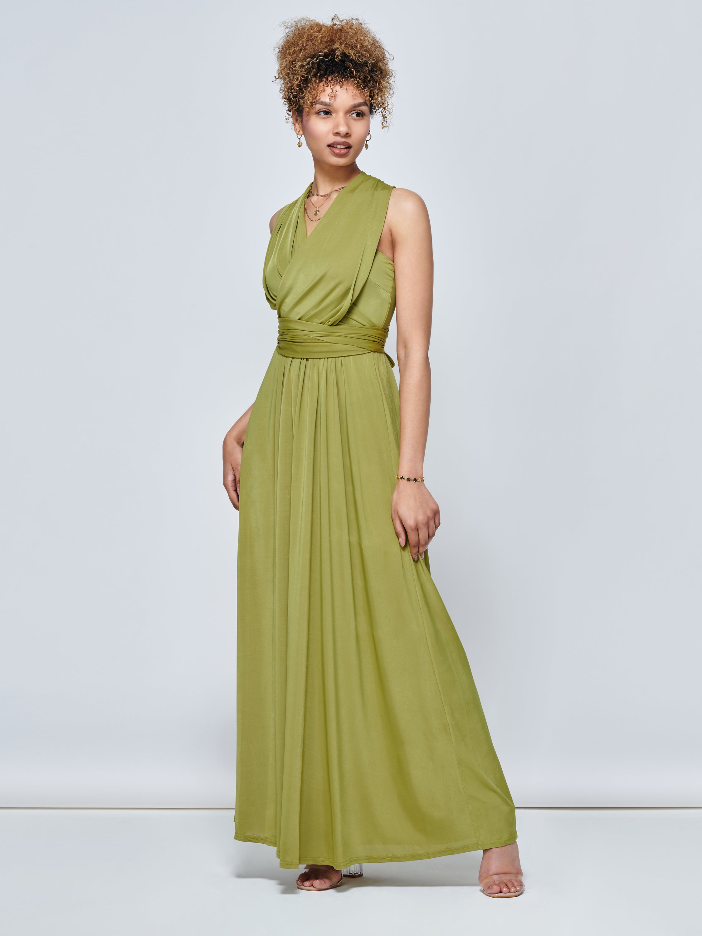 Green multiway shop maxi dress