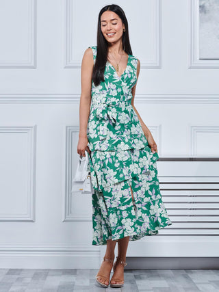 Jolie Moi Crepe Chiffon Maxi Dress, Green – Jolie Moi Retail