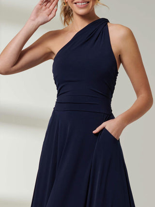One Shoulder Jersey Maxi Dress, Navy Jolie Moi Retail One Shoulder Jersey Maxi Dress, Navy Jolie Moi Retail