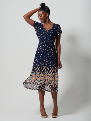 mesh fit and flare midi dress Joseph Ribkoff Sparkle Mesh Pliss Fit & Flare Midi Dress Style 254735 DECABANA