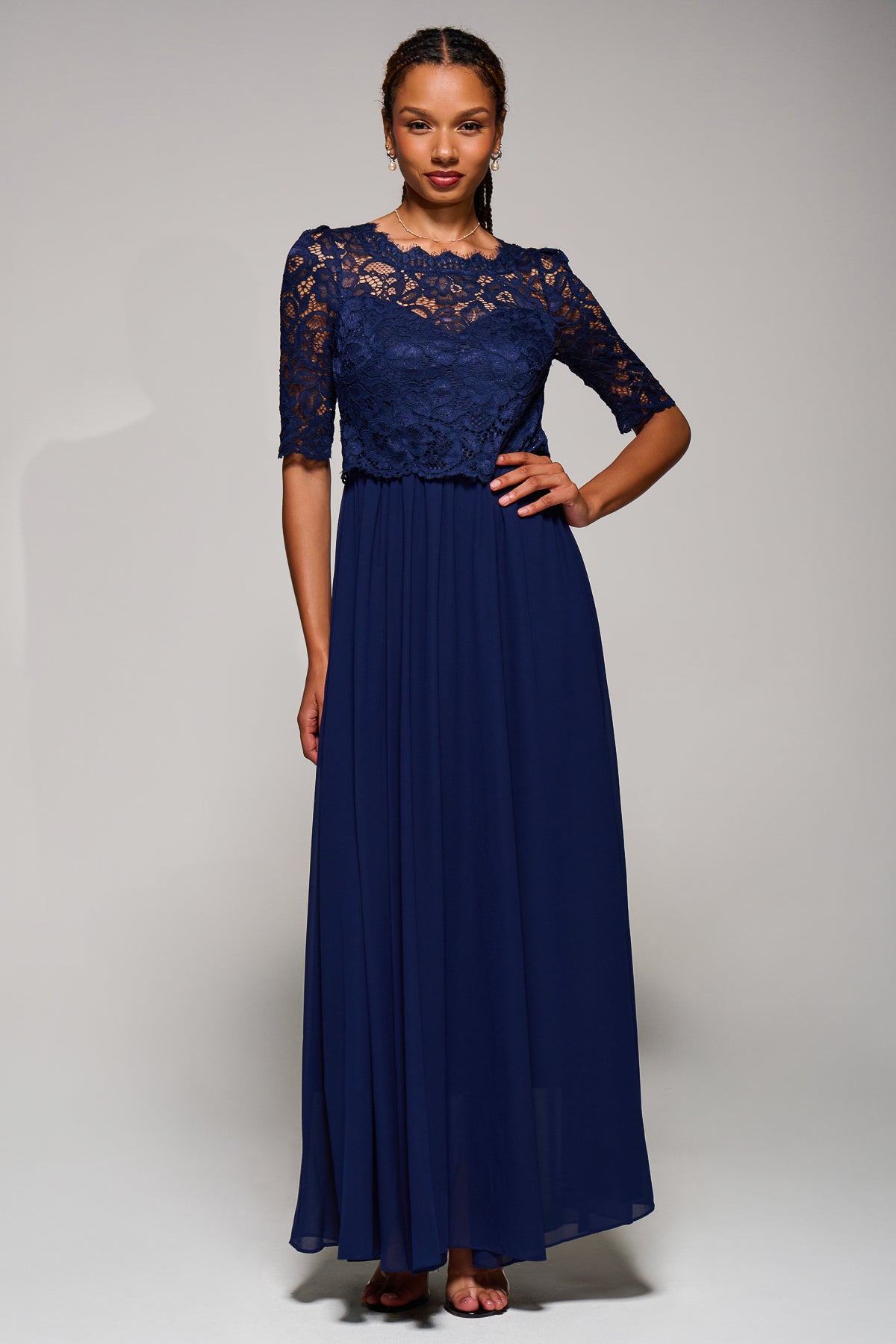 Wendy Lace Overlay Maxi Dress, Navy – Jolie Moi Retail