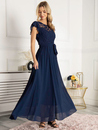 navy lace maxi dress uk Navy Lace Maxi Dress - Romantic Dresses