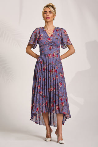 jolie moi maxi dress Pink Jolie Moi Long Sleeve Printed Lace Midaxi Dress