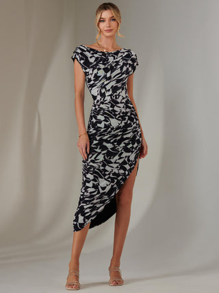geo print bodycon dress Geometric Print Bodycon Dress F A R I D A