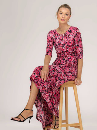 Sienna 3/4 Sleeve Maxi Dress, Floral Multi