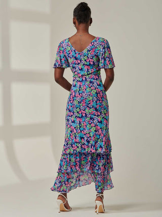 Tiered Floral Maxi Dress, Floral Multi