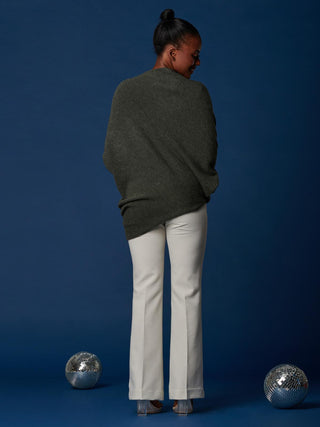 Made in Italy Wool Blend Asymmetric Knit Jumper, Rosin
