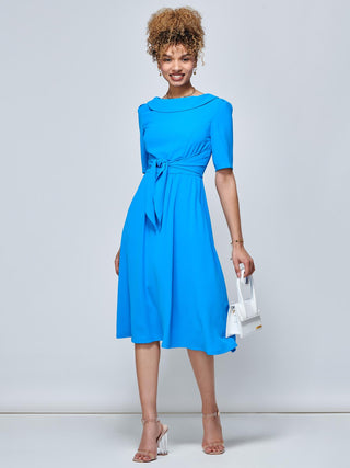 Belted Two Tone Dress