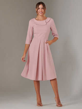 3 4 sleeve midi dress Sloan 3/4 Sleeve Midi Dress, Dusty Pink – Jolie Moi Retail
