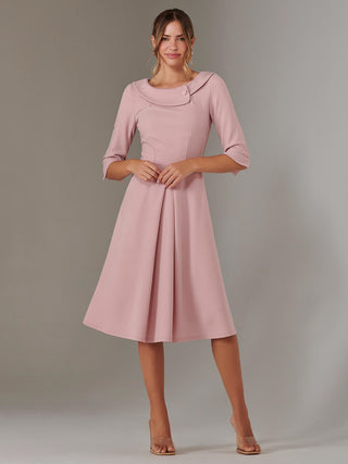 Sloan 3/4 Sleeve Midi Dress, Dusty Pink