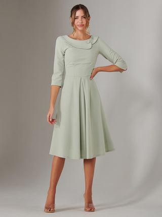Sloan 3/4 Sleeve Midi Dress, Sage Green – Jolie Moi Retail Sloan 3/4 Sleeve Midi Dress, Sage Green – Jolie Moi Retail