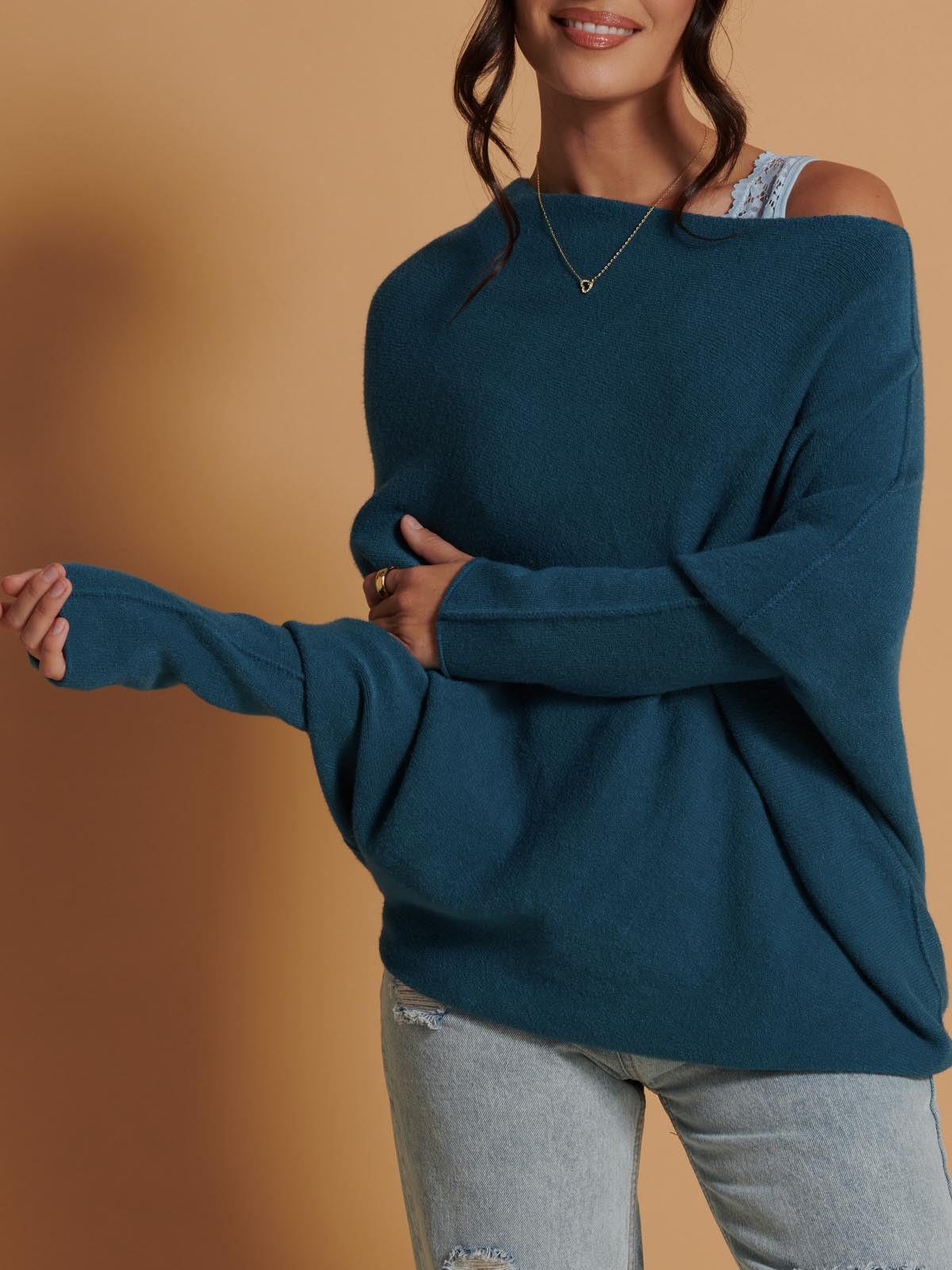 Petrol blue 2025 jumper womens