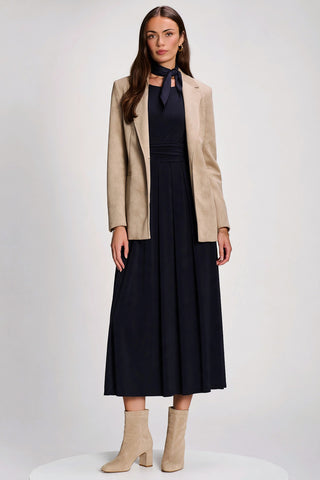 3/4 Sleeve Plain Jersey Maxi Dress, Navy