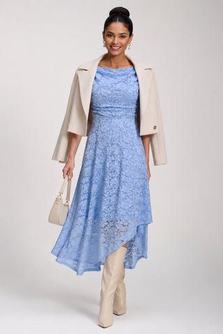 Lace Sequin Embellished Midi Dress, Blue