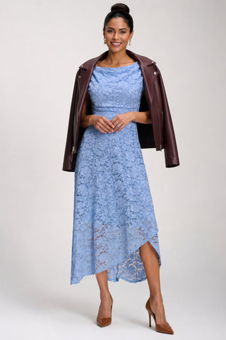 Lace Sequin Embellished Midi Dress, Blue
