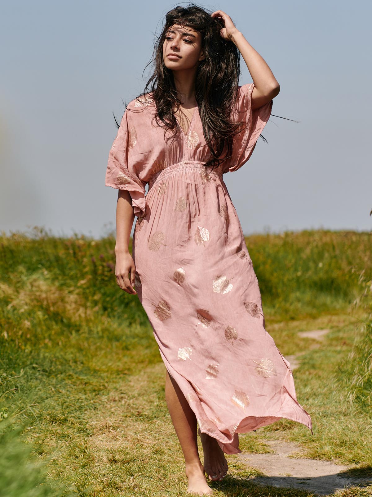 Kimono style store maxi dress