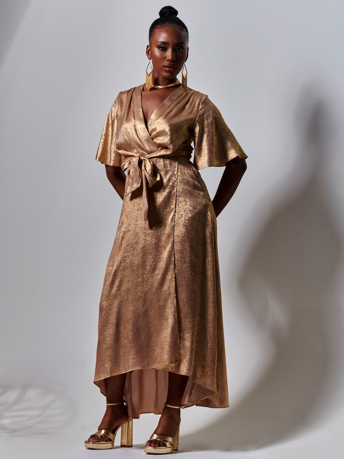 Kamila Long Sleeve Floral Wrap Maxi Dress – ASTR The Label