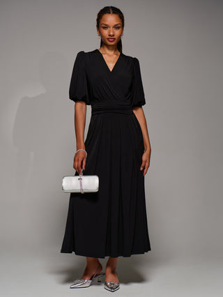 puff sleeve jersey dress English Factory