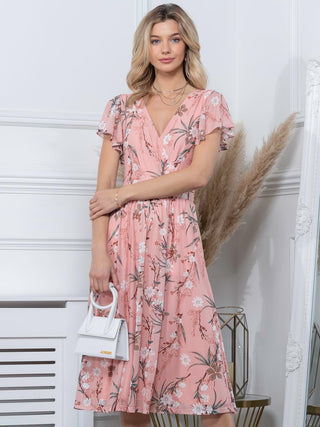 Dress, Moi Mesh – Peach Stacy Retail Jolie Midi
