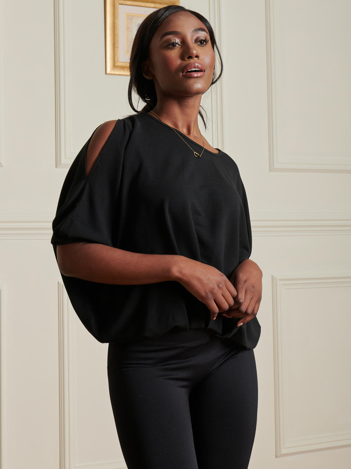 batwing top black